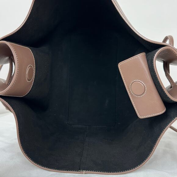 Yuzefi Mochi Large Tote Bag Brown Leather Designer Contemporary Minimalist - Picture 15 of 16